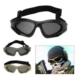 Alta qualidade de caça tactical paintball óculos eyewear malha arame aço airsoft net óculos resistência choque olho jogo protetor - Image 1