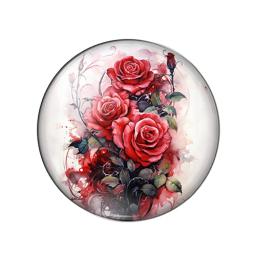 Rodada foto vidro cabochão, parte traseira plana, pinturas de arte, brilhante e colorido, rosas, achados de flores, fazendo achados, 8mm, 12mm, 20mm, 25mm - Image 5