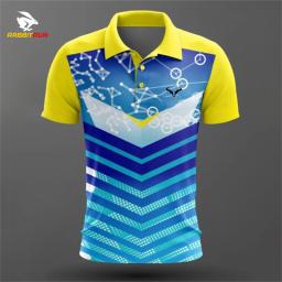 Polo de golfe respirável masculino, manga curta, secagem rápida, badminton, tênis, lapela, esportivo, casual, moda verão - Image 3