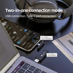 SmailWolf-L80 Bluetooth sem fio fones de ouvido de três modos fone de ouvido leve 2.4G fones de ouvido para jogos esportes baixo - Image 2