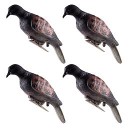 4pc caça pomba assustar proteger jardim pombo chamariz biônico animais isca de caça ao ar livre aves chamariz acessório - Image 1