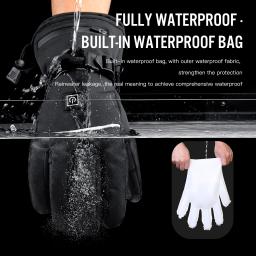 Luvas aquecidas elétricas da motocicleta inverno moto luvas aquecidas quente à prova dwaterproof água recarregável aquecimento luvas térmicas para snowmobile - Image 4