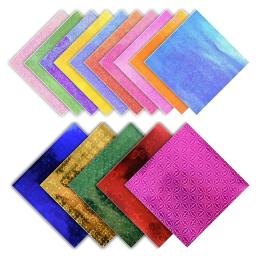 Quadrado Handmade Origami Papel, Papel Dobrável, Glitter Holográfico, Papel Cardstock, Scrapbooking DIY, Decoração Artesanal, 15cm, 50Pcs - Image 6
