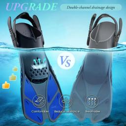 Profissional Snorkeling Pé Mergulho Barbatanas, Ajustável Adulto Natação Barbatanas, Nadadeiras, Equipamentos Aquáticos Esportes, Criança e Criança - Image 4