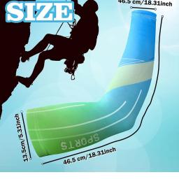 Braço mangas para proteção solar, manga de compressão para ciclismo, esportes, corrida, basquete, 1 par - Image 2