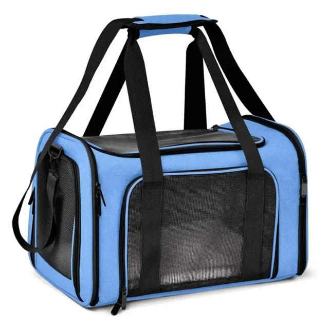 Mochila Dobrável e Portátil para Transporte de Gatos e Cães - Bolsa Respirável de Ombro para Viagens e Passeios