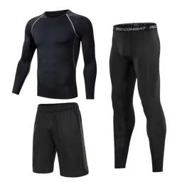 Fatos Esportivos de Compressão Masculina, Corrida e Corrida, Calças Apertadas, Fato de Treino, Depressão, Ginásio, Treinamento, 5 Frutas por Conjunto - Image 3