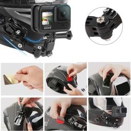 Motocicleta Kit Capacete para GoPro, Action Camera Acessórios Set, Chin Mount Bracket, Bike Chin Mount para Go Pro Hero 11, 10, 9, 8, 7 - Image 6