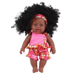 35cm americano africano preto boneca renascer kawaii bebê nascido menina boneca com roupas explosão cabeça brinquedos para meninas consolador brinquedos - Image 5