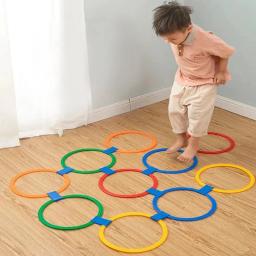 Malha Jumping Ring Set for Kids, cor ao ar livre, engraçado, treinamento físico, brinquedos esportivos, jogos para Park Play, meninos e meninas - Image 1