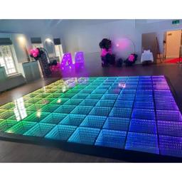 Magnético sem fio LED Dance Floor, 3D Infinito Stage Light, festa de casamento portátil, atacado - Image 2