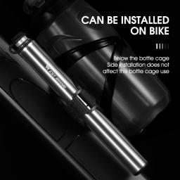 Oeste Bicicleta-Portátil Liga De Alumínio Da Bicicleta Bomba De Ar, Bicicleta Inflator Pneu, Schrader, Presta, Universal Estrada Ciclismo Acessórios - Image 2
