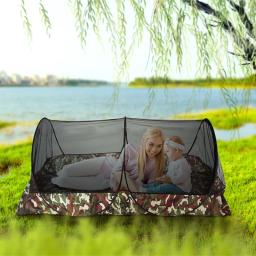 Barracas de lona com mosquiteiro para acampamento, à prova d'água, dobrável, portátil para viagens, jardim ao ar livre, dormitório de porta única, anti-mosquito. - Image 1