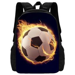 Bolsa escolar de nylon com impressão 3D infantil, mochila de futebol, patten de futebol, grande capacidade, durável e softback, logotipo para meninos - Image 1