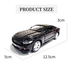 Modelo de carro Metal Diecast para crianças, veículo de coleta em miniatura escala Ford Mustang escala 1:36, brinquedo passatempo para menino, presente de Natal - Image 6