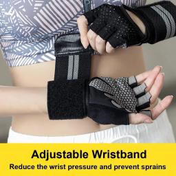 Luvas de halterofilismo com suporte de pulso para exercícios pesados, musculação, ginástica, fitness, handschuhe treino, crossfit - Image 4
