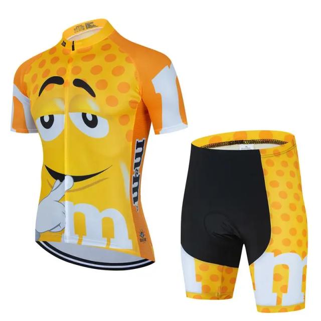 Conjunto Ciclismo Masculino Bike Wear Cartoon Manga Curta MTB 2022