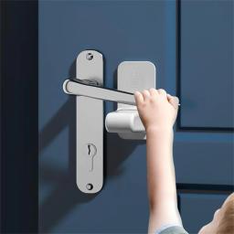 Baby-Proof Swivel Door Stopper, Door Stop Handles, Safety Lock, Adequado para crianças, crianças, gatos e cães - Image 1
