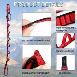 Yoga Hammock Strap Extensão, Daisy Chains, Pilates Stretch Belt, Nylon ajustável, Wearproof Outdoor Escalada Sling Corda, 1.1 m, 2 m, 3 m, 4m - Image 4
