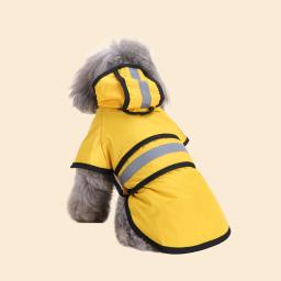 Impermeável para cães grandes, Roupa ajustável para animais, Casaco de chuva leve, Poncho Hoodies com Strip Reflective - Image 2