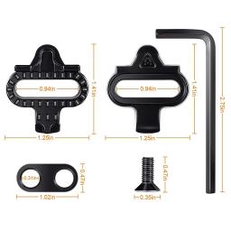 Chuteiras para sapatos de bicicleta de montanha, para shimano sh51 spd mtb, multi-liberação, pedal spd, conjunto de clipes, acessórios de bicicleta - Image 3