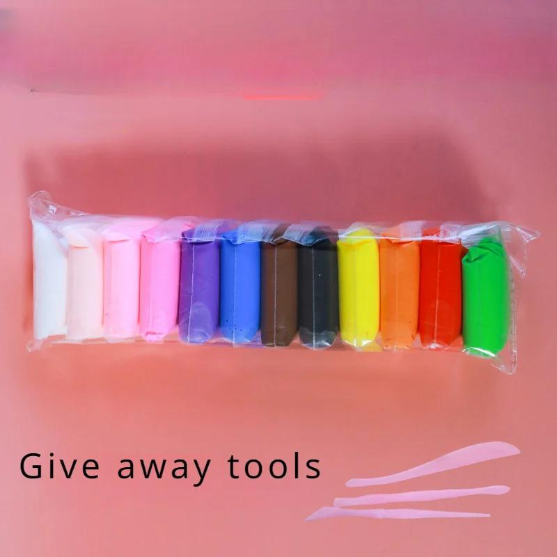 Conjunto de argila seca mágica para crianças, diversão de modelagem não tóxica, inclui cores vibrantes e kit de ferramentas de luxo, 12 peças, 24 peças, 36 peças - Image 1