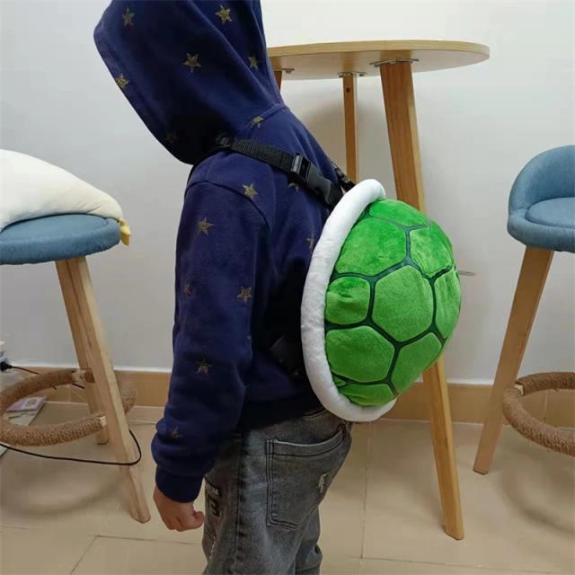 Mochila Kawaii de Anime 33cm com Estilos de Koopa e Escudo Verde do Bowser - Presente de Aniversário para Crianças