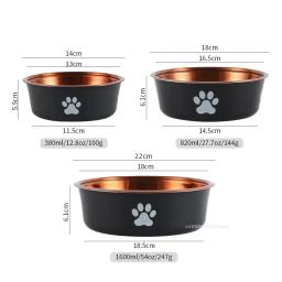Tigelas antiderrapantes para cães, tigelas de alimentação para cães pequenos, médios e grandes e fontes de água, alimentadores para animais de estimação em aço inoxidável, acessórios para cães de estimação - Image 6
