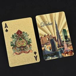 Banhado a ouro Poker Foil Cards Deck, Cartas de jogo impermeáveis, Qualidade profissional, Ferramentas criativas do jogo - Image 5