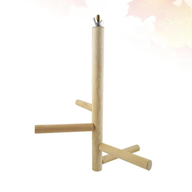 Brinquedo Escada de Bambu para Papagaios: Suporte de Cauda Longa e Poleiro para Escalada Divertida