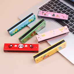 De madeira e ferro gaita para crianças, 16 buracos, instrumento musical, brinquedos educativos, padrão dos desenhos animados, montessori, presente - Image 3
