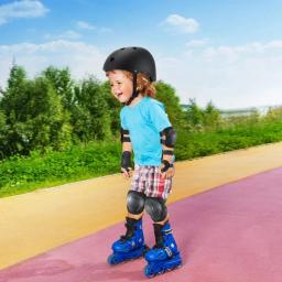 Conjunto de equipamentos de proteção para crianças 6 em 1, cotoveleiras e joelheiras com protetor de pulso para patinação, ciclismo, bicicleta, patins, scooter - Image 6