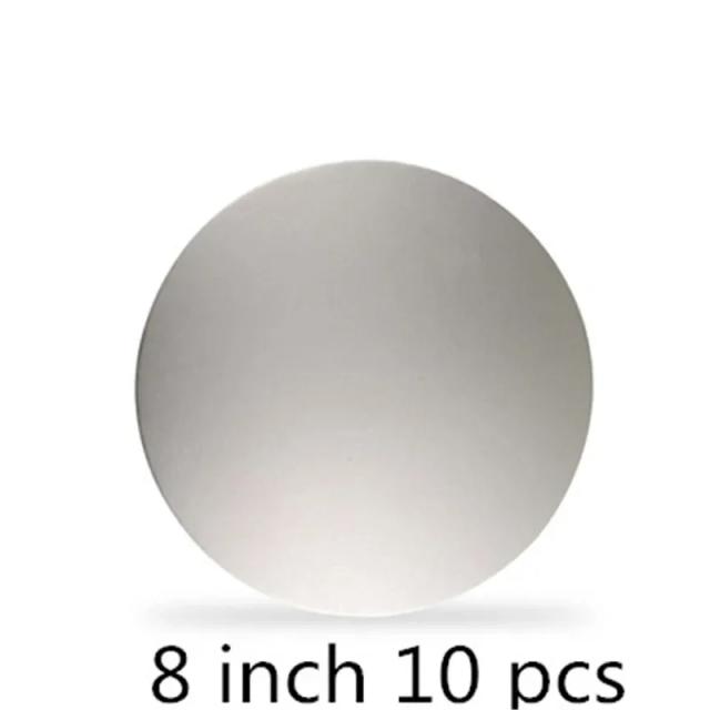 Conjunto de 10 Bases para Bolo Redondas e Quadradas em Papel Alimentício, Bandejas Douradas para Casamentos e Festas, Acessórios para Confeitaria e Decoração de Ano Novo