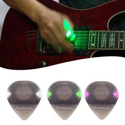 Palheta de guitarra led brilhante, luminosa, antiderrapante, luz colorida, palheta, instrumento brilhante, acessórios de guitarra - Image 1