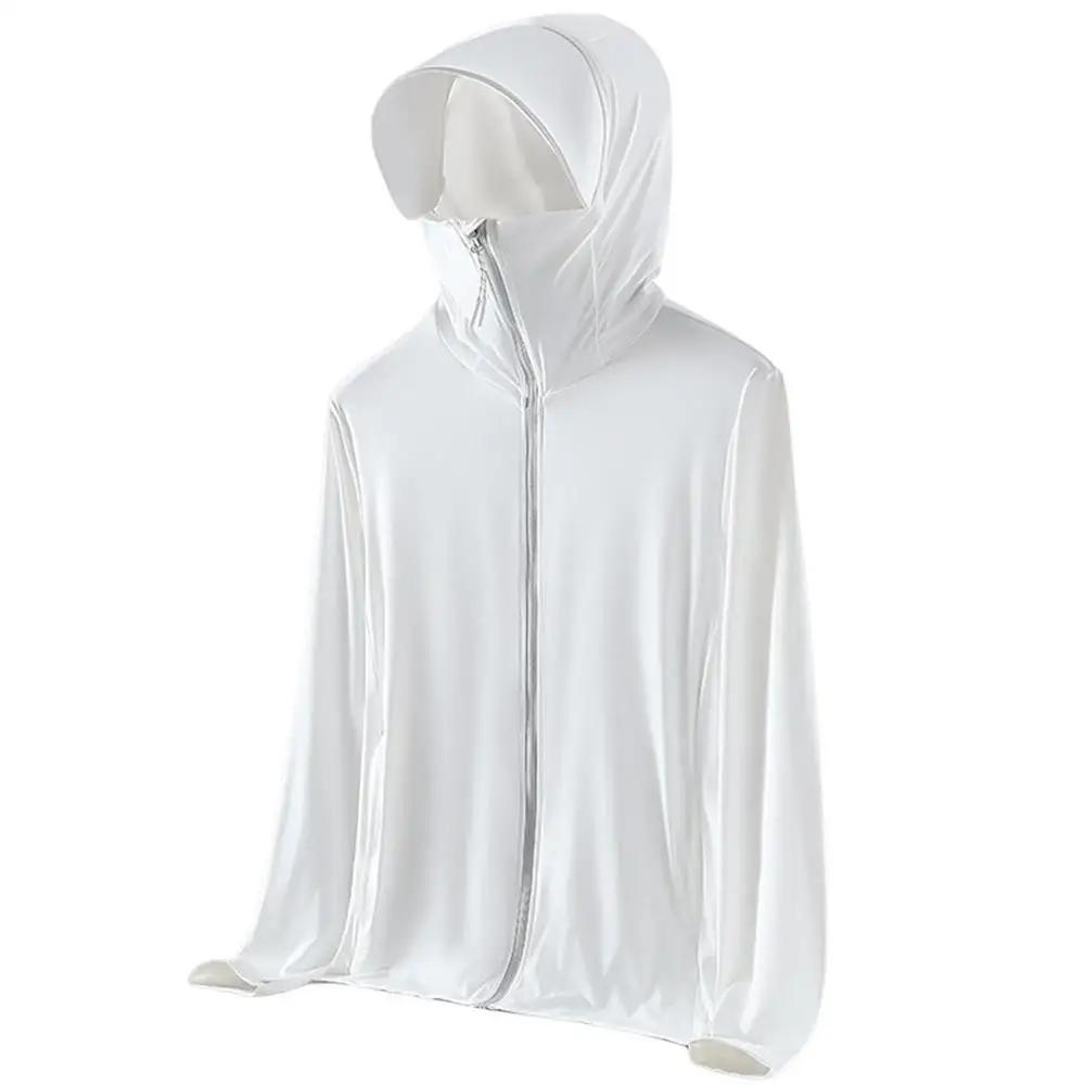 Hoodie de proteção solar de manga comprida, jaqueta com chapéu, camisas UV, camisa SPF, bolsos para caminhadas, UPF 50, proteção solar - Image 1