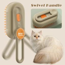 Pet escova a vapor com spray fumegante para cães e gatos, depilação, grooming suprimentos acessórios, 3 em 1 - Image 2