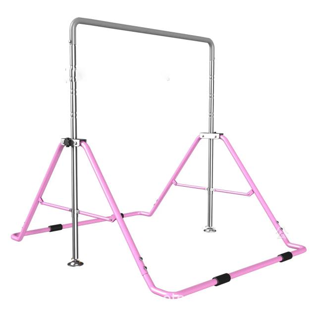 Barra Horizontal de Ginástica Dobrável para Crianças com Altura Ajustável - Equipamento de Treinamento em Casa e Pull Up Bar