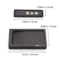 2 pçs 5 Polegada premium durável tinteiro pedras de tinta taditional chinês com vara de tinta para caligrafia chinesa e pintura - Image 4