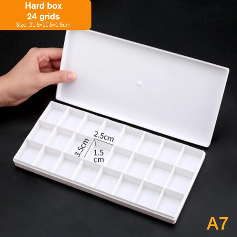 10/12/24 grade cor paleta caixa de pintura compartimento plástico macio caixa de silicone com capa flip transparente retangular tinta a óleo - Image 1