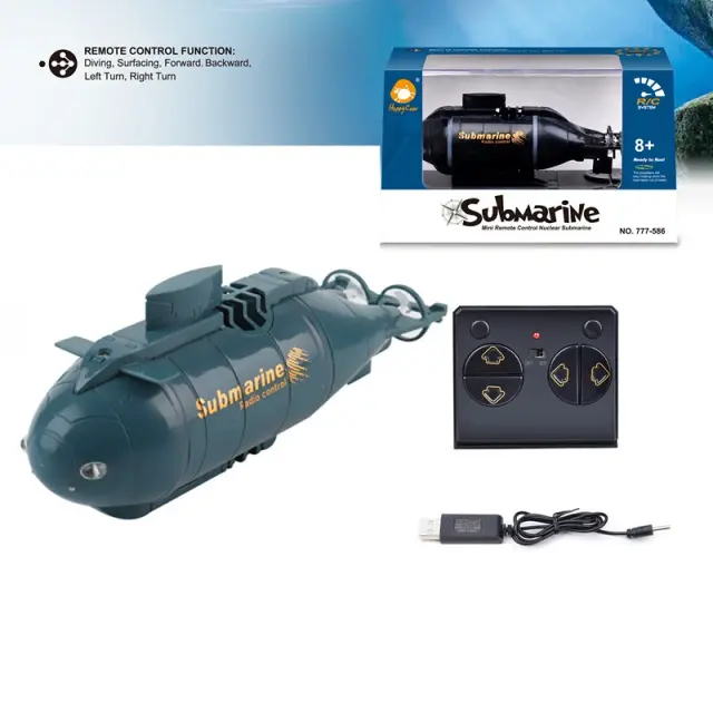 Mini Submarino RC 6 Canais à Prova D'água para Crianças
