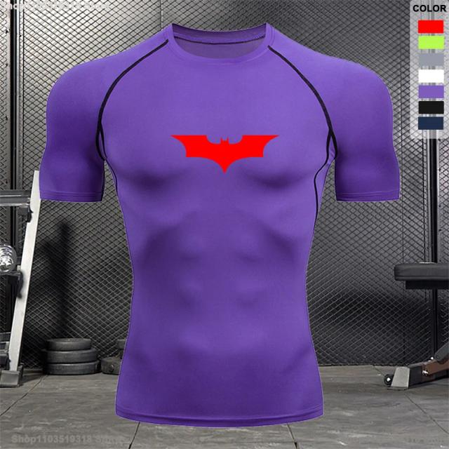 Camisa de Compressão Masculina para Ginástica - Tecido Respirável, Manga Curta, Ideal para Verão, Disponível do S ao 3XL