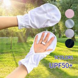 Luvas De Proteção UV Verão, Equitação Fina, Condução, Manga Do Braço, Luvas Sem Dedos, Luvas De Proteção Solar, Luva De Ciclismo Respirável - Image 3