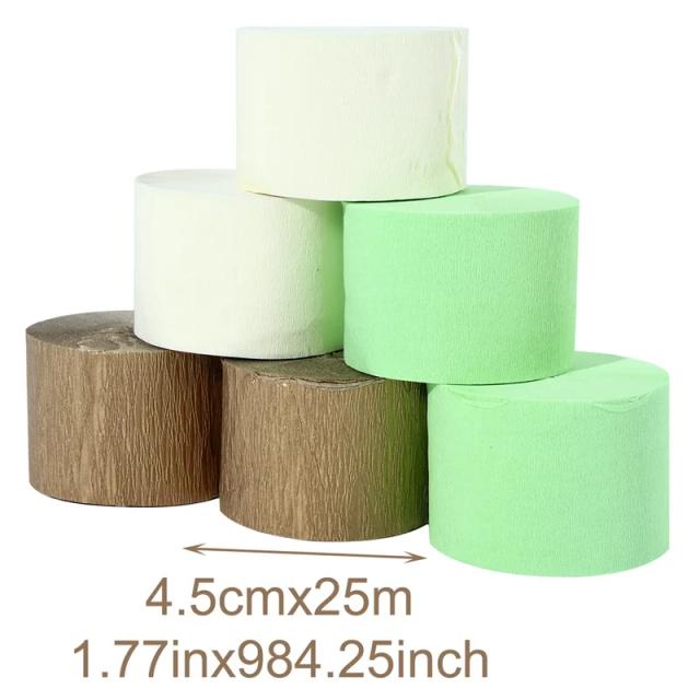 Criativa Decoração em Papel Crepe para Festas: Cortinas para Casamentos e Aniversários - Pacote com 6 Rolos Coloridos
