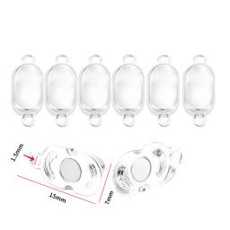 Jóias Fechos Magnéticos para Fazer Pulseira De Couro, Conectores Final De Ródio, Fit Pulseiras e Colar, 3 Conjuntos - Image 2