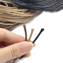 Cordões de couro genuíno para fazer joias, corda redonda, corda para colar artesanal, pulseira DIY, acessórios artesanais, 1mm, 1.5mm, 2mm, 3mm, 5m - Image 3