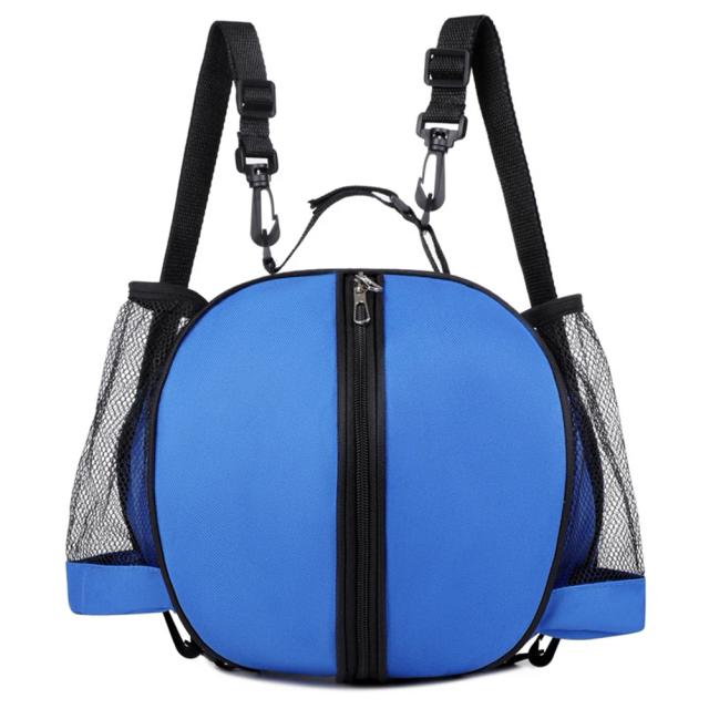 Bolsa de Ombro Portátil Redonda para Futebol com Alça Removível e Zíper para Aventura ao Ar Livre