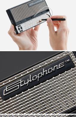 Mini sintetizador portátil do teclado do bolso, Stylophone britânico, Instrumento eletrônico retro, Caixa sadia elétrica - Image 5