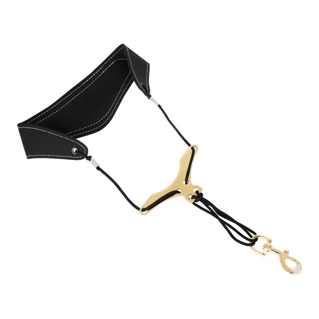 Cinto de Pescoço para Saxofone Ajustável em Couro com Proteção Macia para Tenor, Soprano e Alto