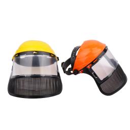 Capacete de segurança com malha facial completa para jardineiro, máscara protetora, cortador de escova, proteção florestal, chapéu para exploração madeireira - Image 2