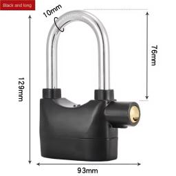 Anti-Roubo Siren Alarm Lock, Cadeado Anti-Roubo Universal para Bicicleta Moto, Núcleo de Cobre Completo, Liga de Zinco, Sensor de Movimento Embutido, Segurança, 110dB - Image 5
